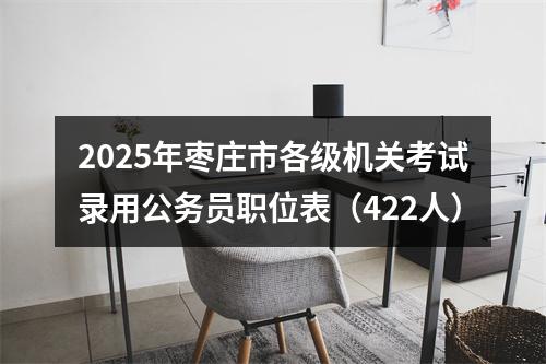2025年枣庄市各级机关考试录用公务员职位表（422人） 图片