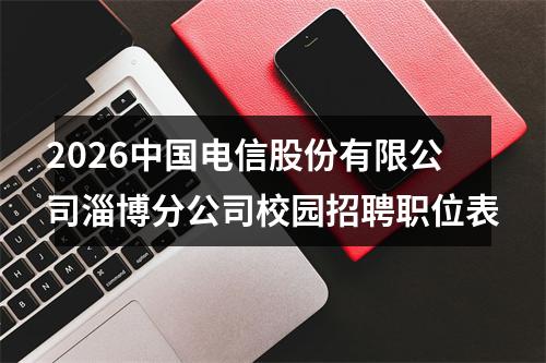 2026中国电信股份有限公司淄博分公司校园招聘职位表 图片
